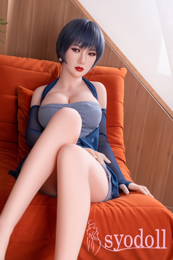 160cm sex dolls kurze blaue haare