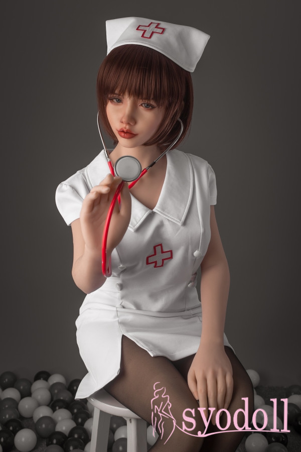 Silikon black silk nurse love doll